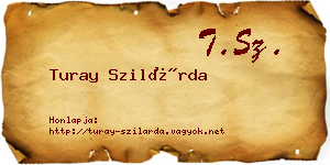 Turay Szilárda névjegykártya